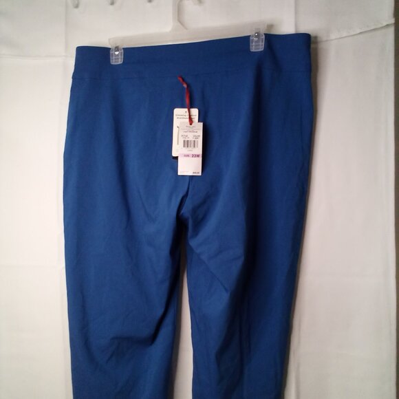 Ruby Rd Capri Pants Women 22W 22 Slimming Contour Waistband Blue - Picture 9 of 14